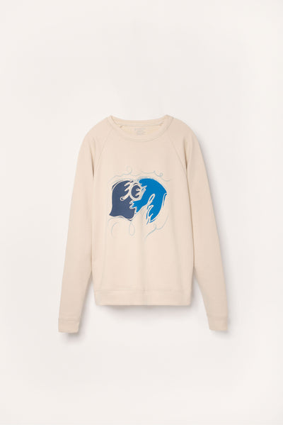 Adult sweatshirt with blue birds